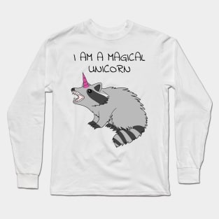 Racoon Unicorn Long Sleeve T-Shirt